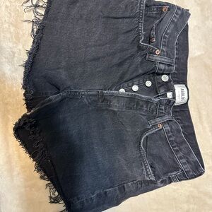 Agolde Charcoal Denim Shorts